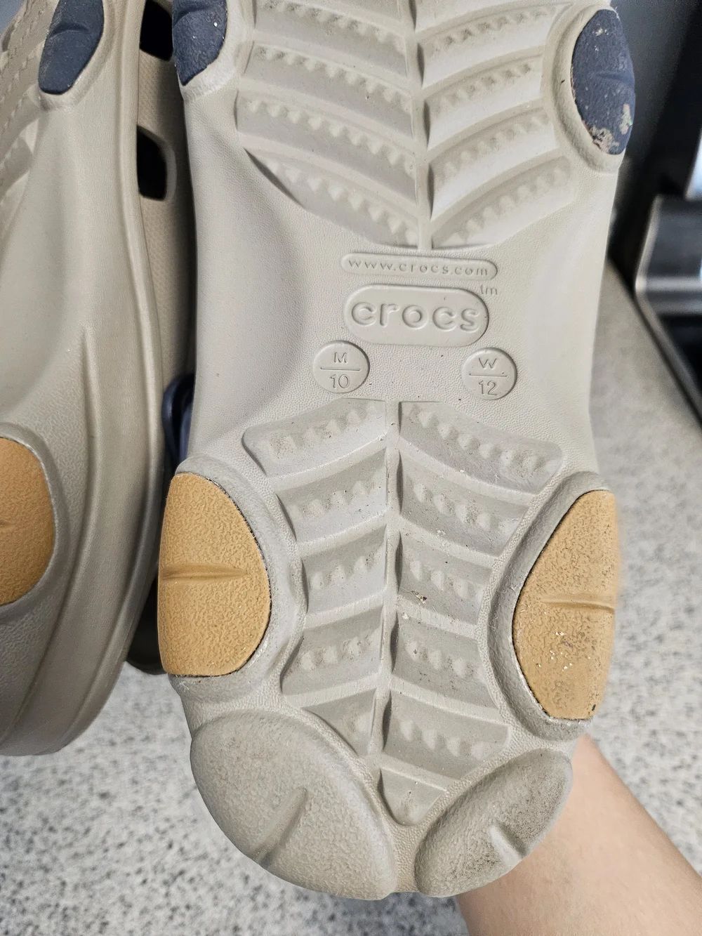 Beige Comfort Clogs with Adjustable Strap